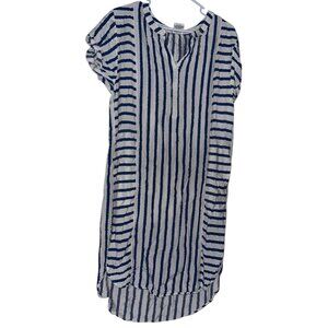 Nottibianche Women’s Midi Sleep Dress House Dress Sz S Blue White Rayon Blend